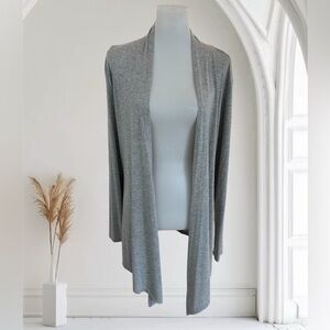 B + B long open front cardigan sweater